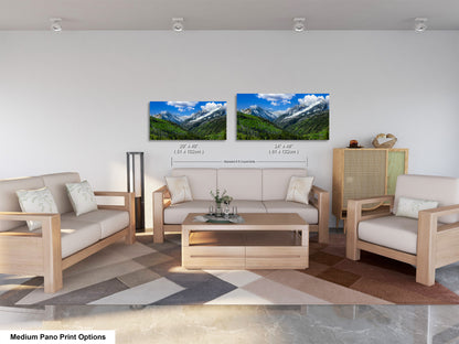 Colorado canvas print in springtime, Rocky mountains in spring, Colorado mountain art, printable wall art, Aspen Colorado