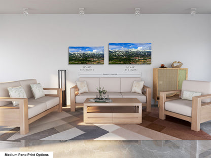 Breckenridge wall art, Breckenridge art, panoramic large picture of Breckenridge ski runs, Colorado wall art, Colorado ski town