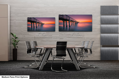 Naples Pier Sunset Art Print - Florida Gulf Coast Photography