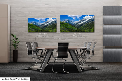Colorado canvas print in springtime, Rocky mountains in spring, Colorado mountain art, printable wall art, Aspen Colorado