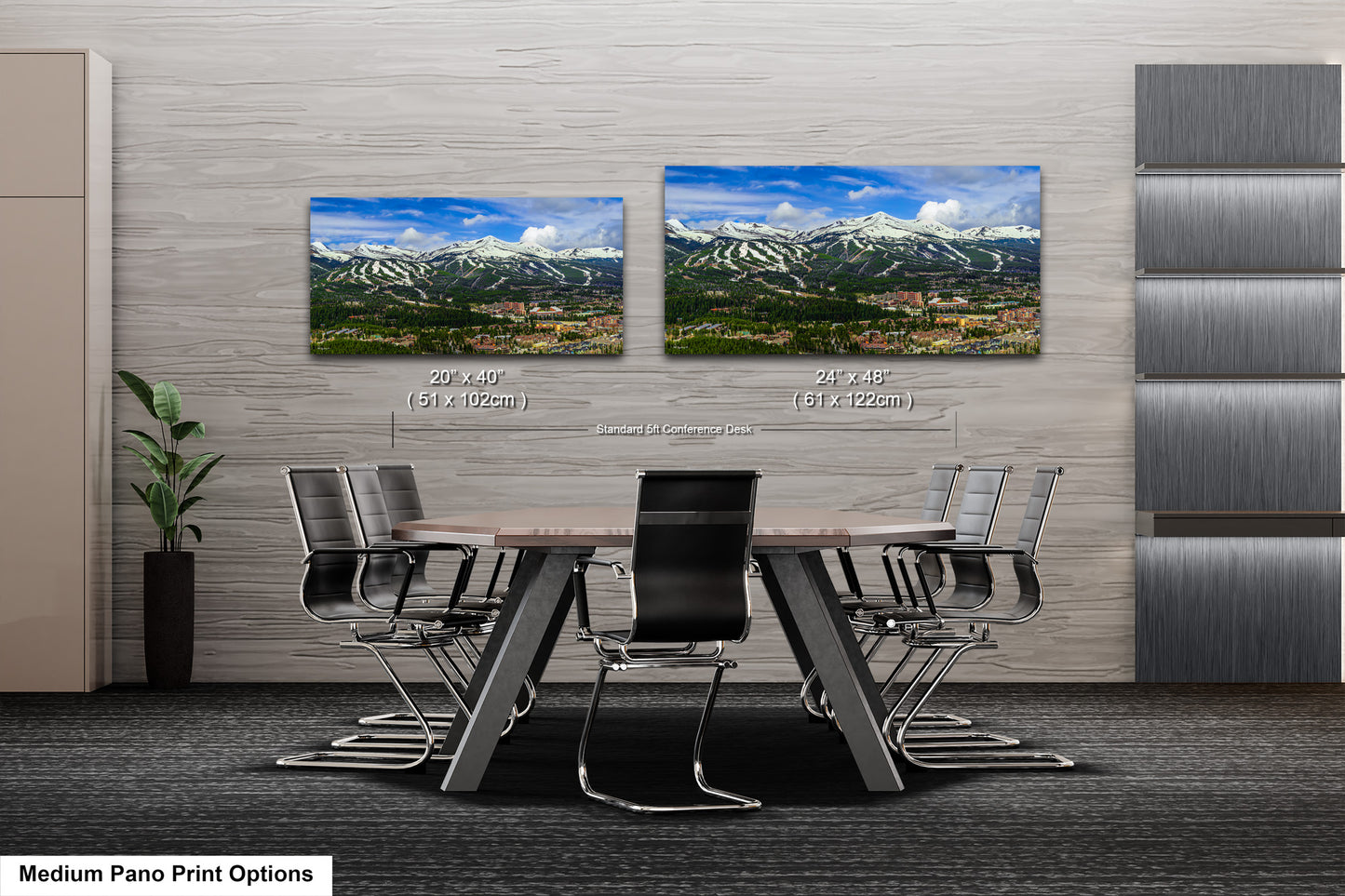 Breckenridge wall art, Breckenridge art, panoramic large picture of Breckenridge ski runs, Colorado wall art, Colorado ski town