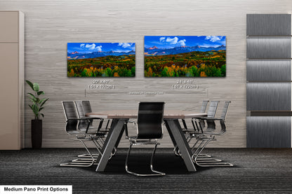 Colorado mountain decor, San Juan mountains in autumn, farmhouse decor, 3 piece wall art, fall colors, Colorado photography, mountains canvas art