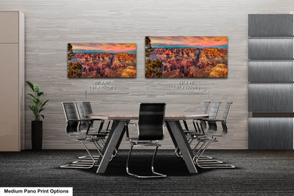 Grand Canyon Sunset Photography, Landscape Canvas Print, Travel Art, Wall decor, South Rim Desert, Arizona Park, Red Rocks