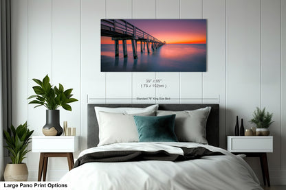 Naples Pier Sunset Art Print - Florida Gulf Coast Photography