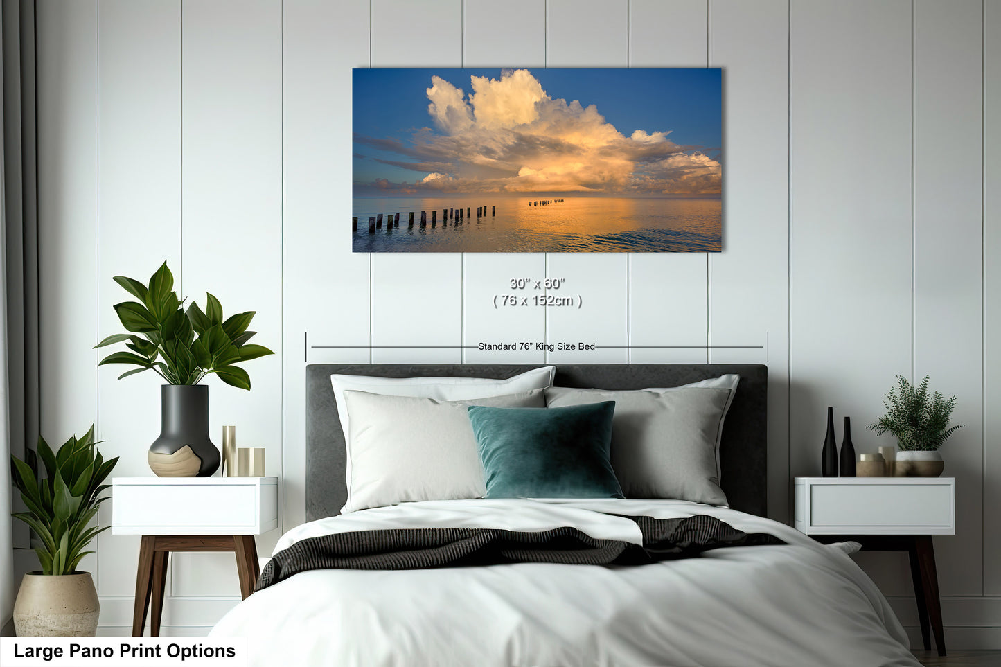 Naples Sunrise Art Print - Tranquil Gulf Clouds and Old Pier Pillars Florida Coastal Scene