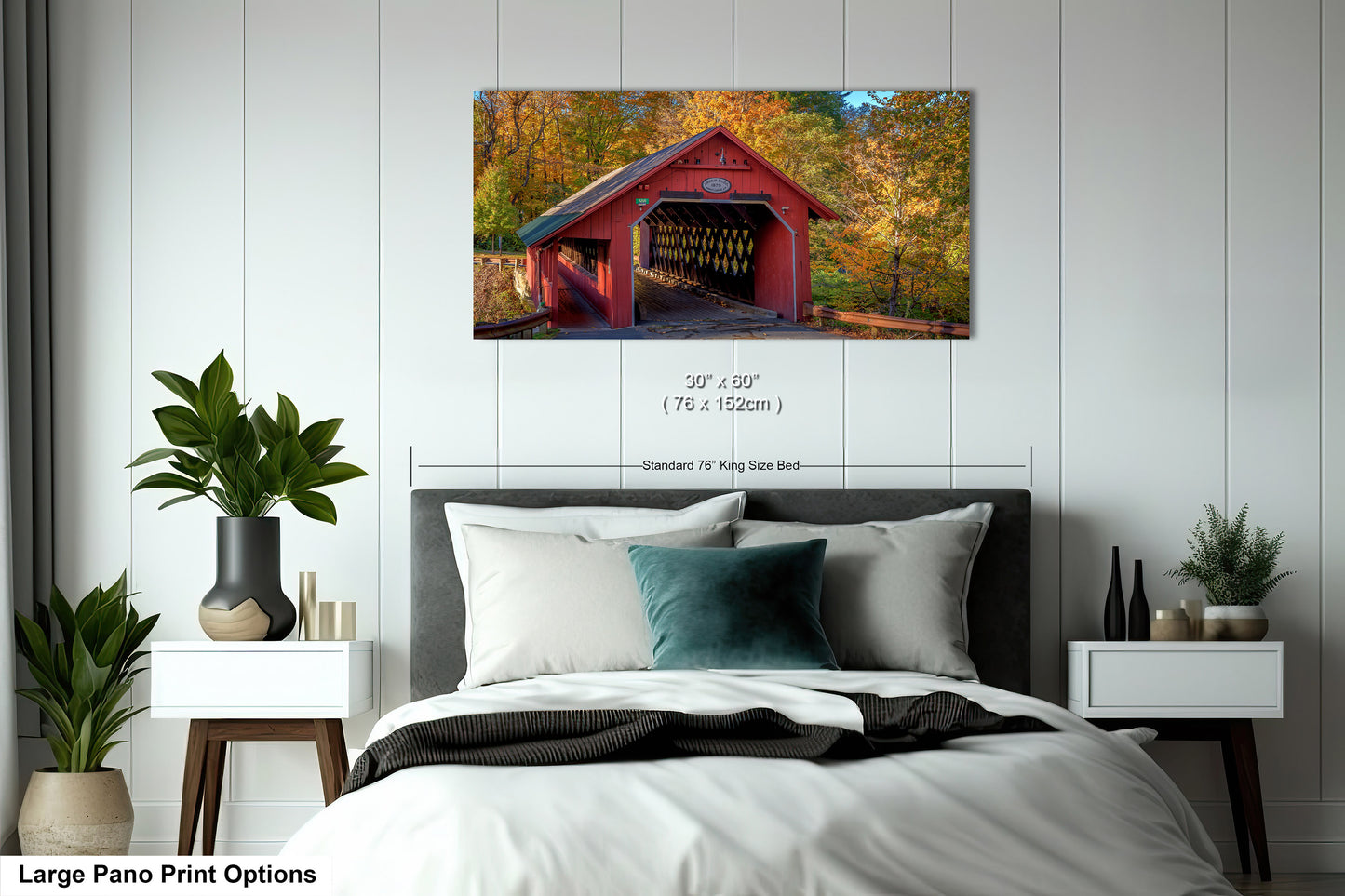 Creamery Covered Bridge Art Print - Brattleboro Vermont Scenic Decor