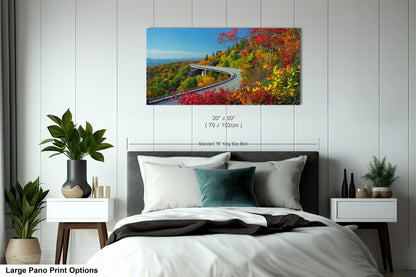 Blue Ridge Parkway Art Print Autumn Colors at Linn Cove Viaduct Grandfather Mountain North Carolina