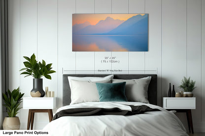 Grand Tetons in Mist at Jenny Lake - Serene Nature Landscape Art