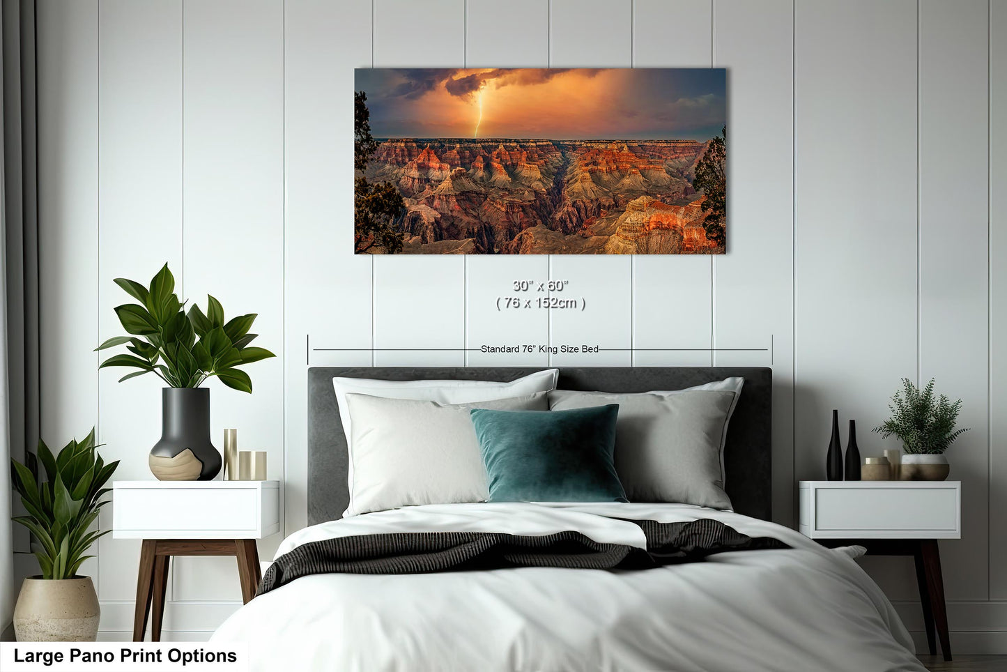 Grand Canyon Lightning, Arizona Art, Red Rock Artwork, Gift, Vibrant Sunset Landscape, Nature Photography Print, Canvas, Metal, Acrylic