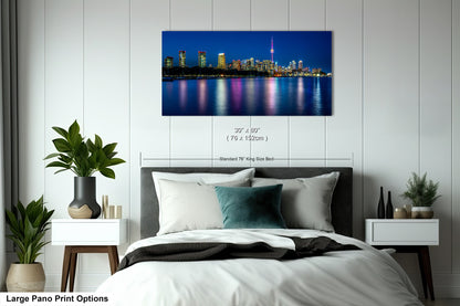 Toronto Skyline at Night on Canvas, Skyline, Photo Art, Canvas Print, Home Decor, Canvas Wall Art, Cityscape, Skyline Photography