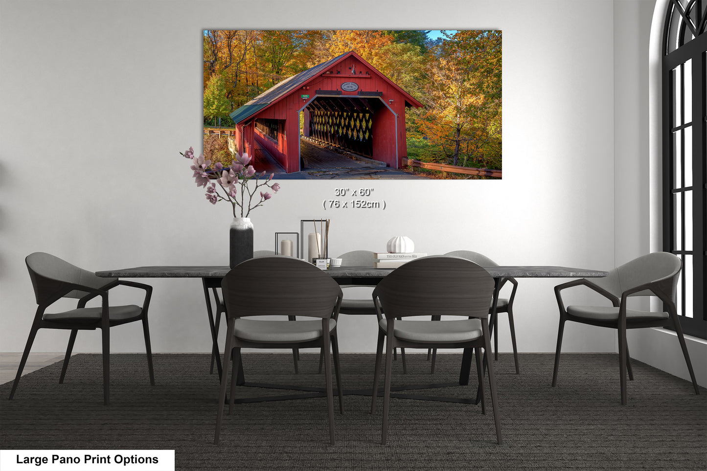 Creamery Covered Bridge Art Print - Brattleboro Vermont Scenic Decor