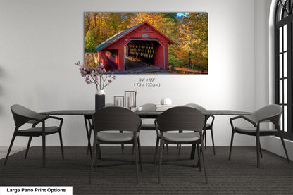 Creamery Covered Bridge Art Print - Brattleboro Vermont Scenic Decor
