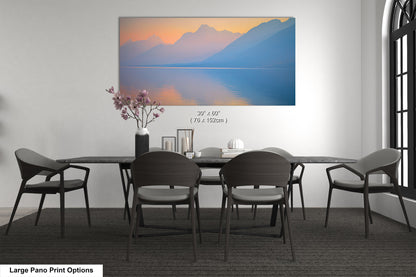 Grand Tetons in Mist at Jenny Lake - Serene Nature Landscape Art