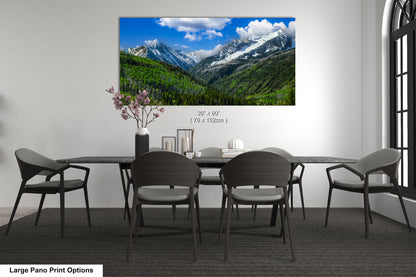 Colorado canvas print in springtime, Rocky mountains in spring, Colorado mountain art, printable wall art, Aspen Colorado