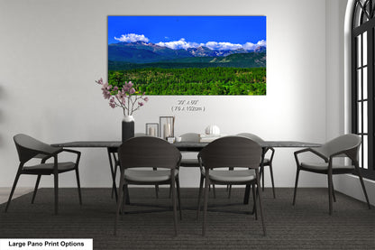 Panoramic picture of Rocky Mountain national park, Estes park wall art, national park photography, Longs Peak photo, Colorado mountains canvas