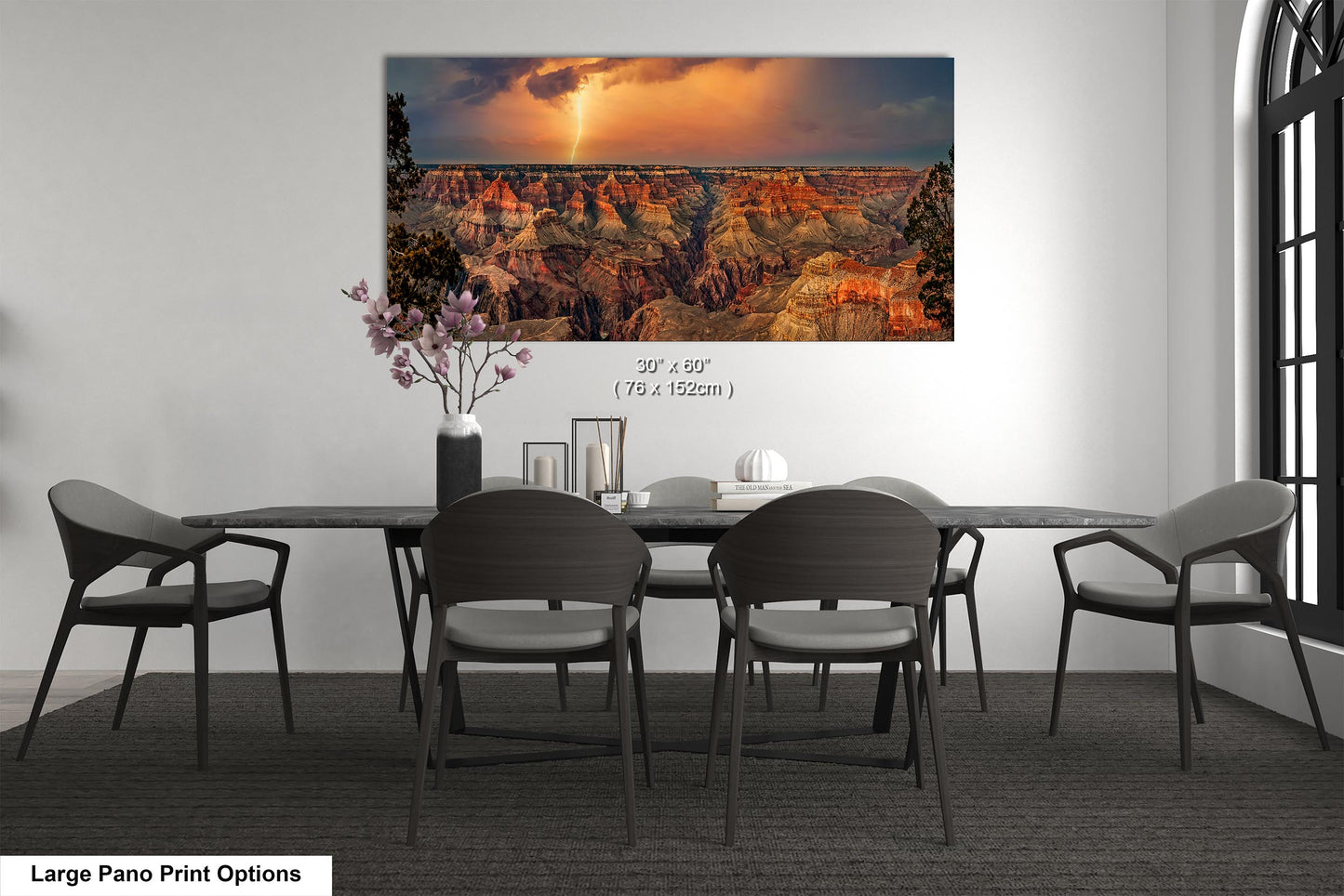 Grand Canyon Lightning, Arizona Art, Red Rock Artwork, Gift, Vibrant Sunset Landscape, Nature Photography Print, Canvas, Metal, Acrylic