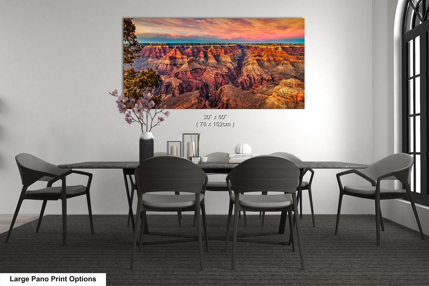 Grand Canyon Sunset Photography, Landscape Canvas Print, Travel Art, Wall decor, South Rim Desert, Arizona Park, Red Rocks