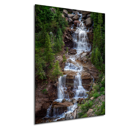 Mountain Waterfall Photo, Silverton Colorado Alpine Loop, Ouray Landscape, Canvas Wall Art Print, Decor for Home, Living Room,Bedroom Office