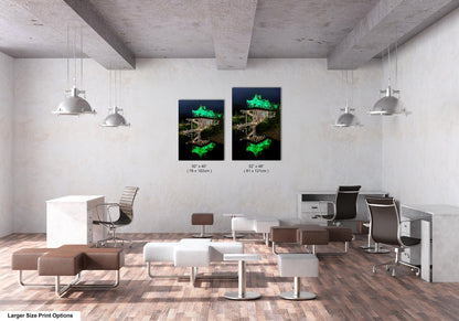 Tulsa Art Print, Tulsa Gathering Place, Tulsa Photo, Tulsa Art, Tulsa Wall Decor, Tulsa Oklahoma Art, Tulsa Print, Tulsa Night Photograph