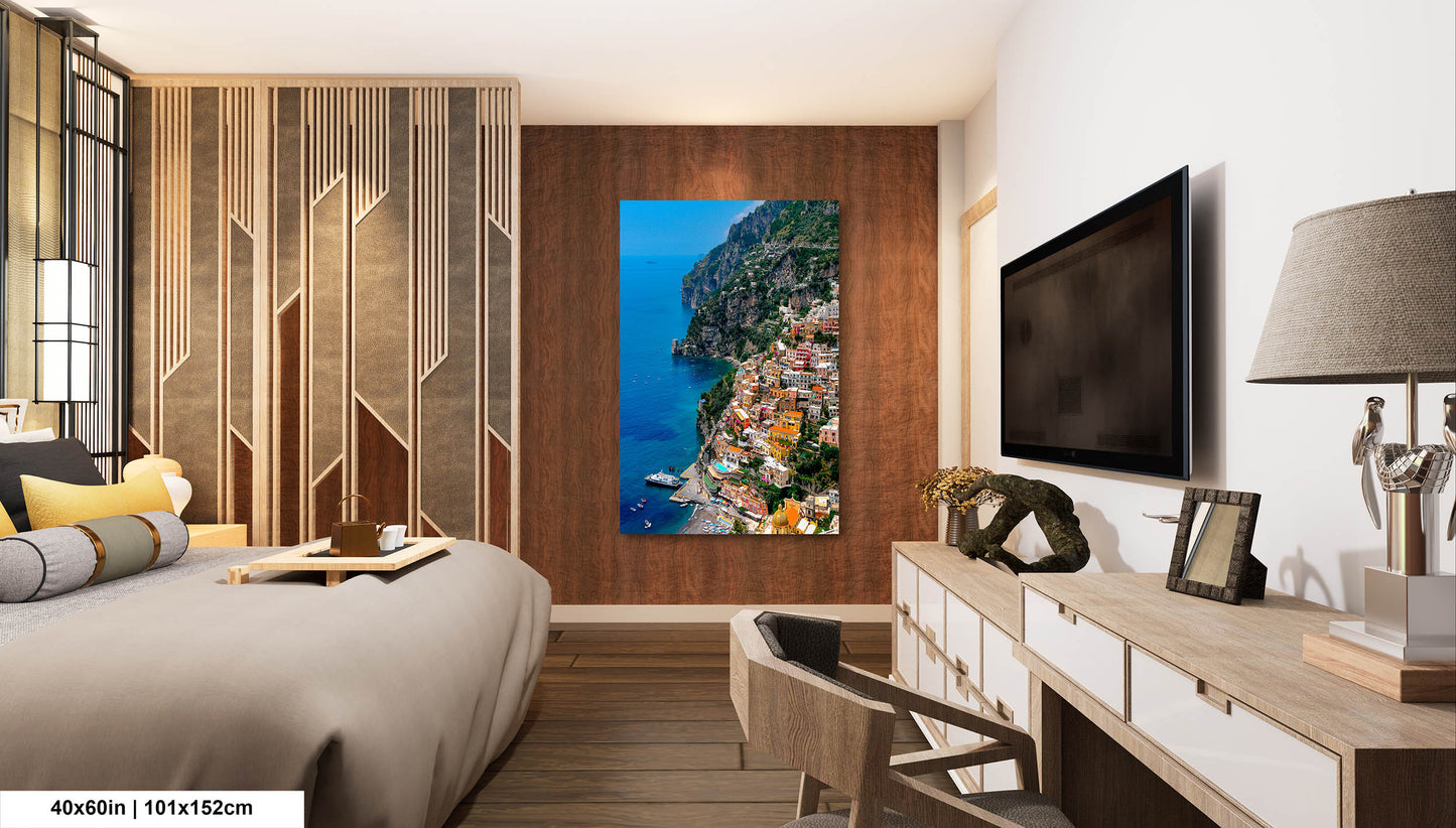 Positano Italy Canvas Print, Italy Photography, Amalfi Coast Photo, Photo Art, Positano Photography, Vertical Wall Art