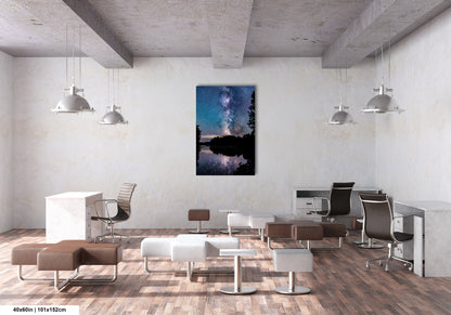 Milky Way Canvas Muskoka Fine Art Night Photo Northern Ontario Lake Reflection Print Sky Photo