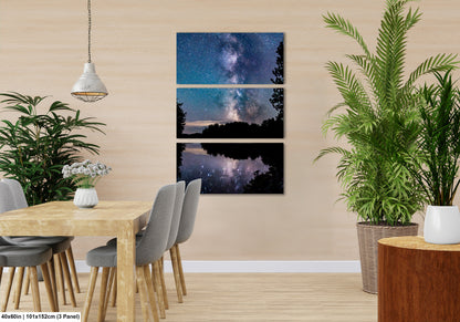 Milky Way Canvas Muskoka Fine Art Night Photo Northern Ontario Lake Reflection Print Sky Photo