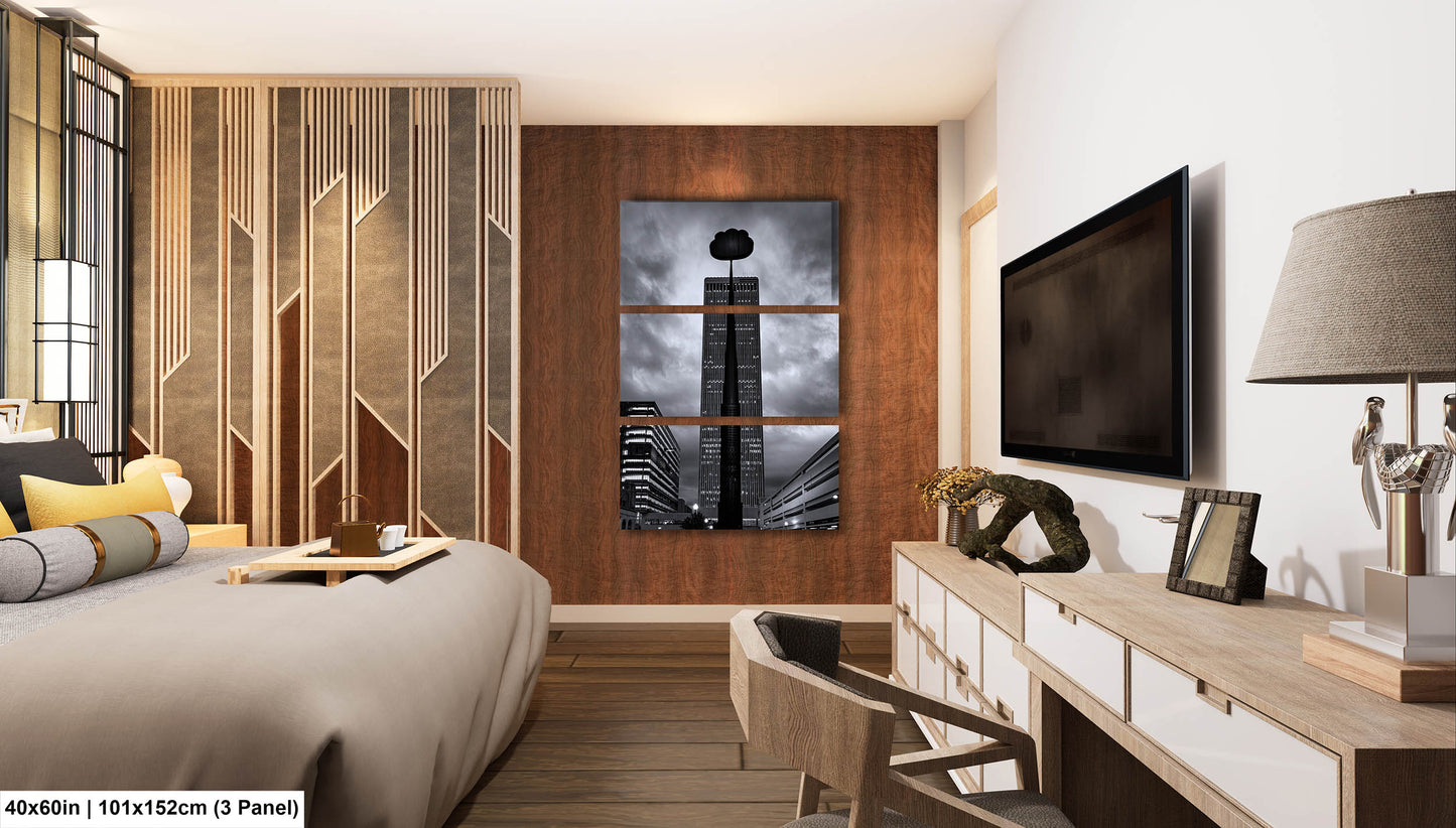 Tulsa Oklahoma Skyline Wall Art, Tulsa Skyline Art, Tulsa Art Print, Tulsa Artificial Cloud, Tulsa Center of the Universe