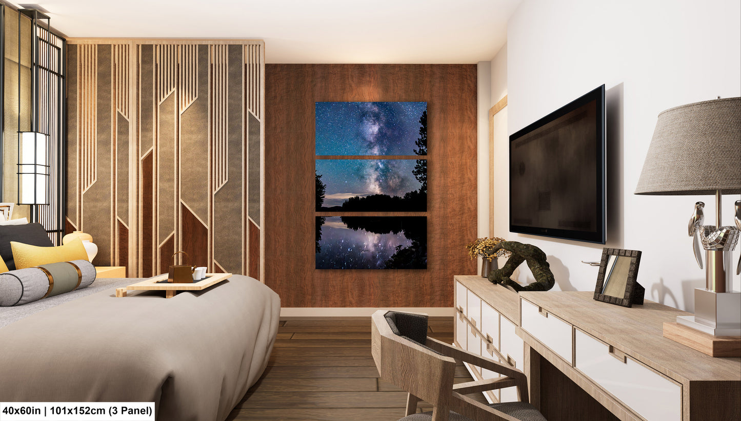 Milky Way Canvas Muskoka Fine Art Night Photo Northern Ontario Lake Reflection Print Sky Photo