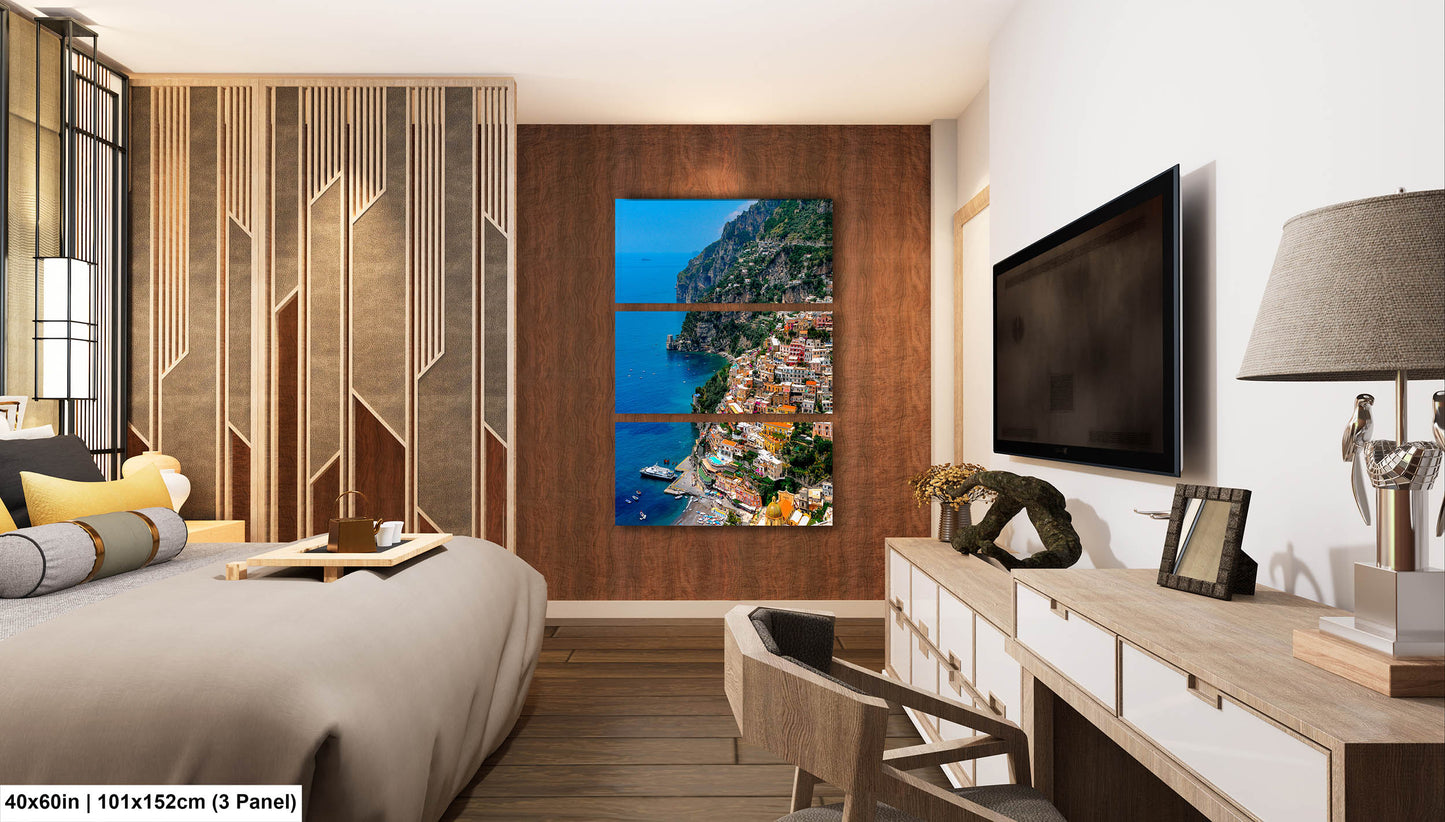 Positano Italy Canvas Print, Italy Photography, Amalfi Coast Photo, Photo Art, Positano Photography, Vertical Wall Art