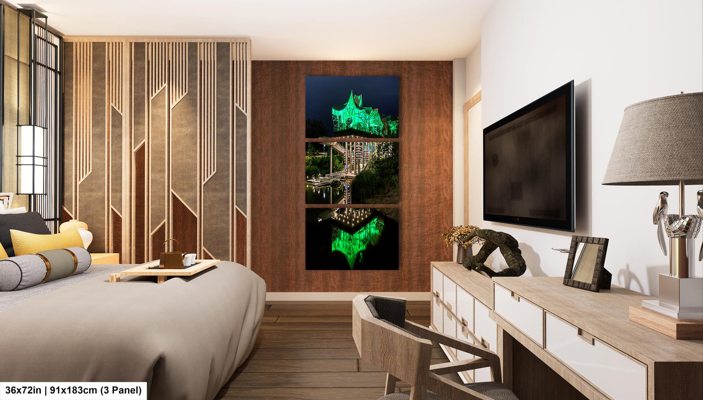 Tulsa Art Print, Tulsa Gathering Place, Tulsa Photo, Tulsa Art, Tulsa Wall Decor, Tulsa Oklahoma Art, Tulsa Print, Tulsa Night Photograph
