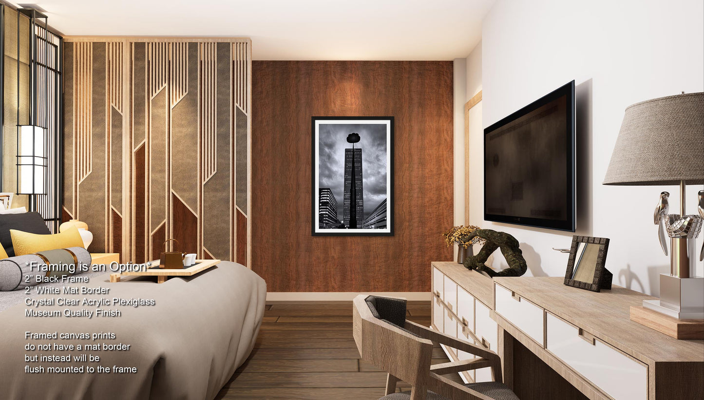 Tulsa Oklahoma Skyline Wall Art, Tulsa Skyline Art, Tulsa Art Print, Tulsa Artificial Cloud, Tulsa Center of the Universe