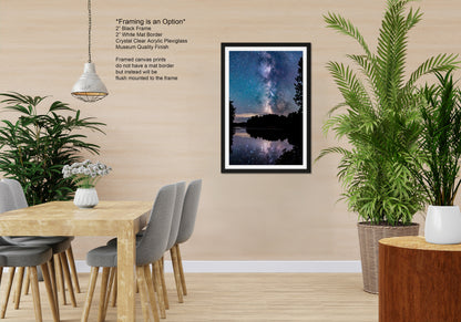 Milky Way Canvas Muskoka Fine Art Night Photo Northern Ontario Lake Reflection Print Sky Photo