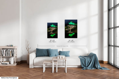 Tulsa Art Print, Tulsa Gathering Place, Tulsa Photo, Tulsa Art, Tulsa Wall Decor, Tulsa Oklahoma Art, Tulsa Print, Tulsa Night Photograph