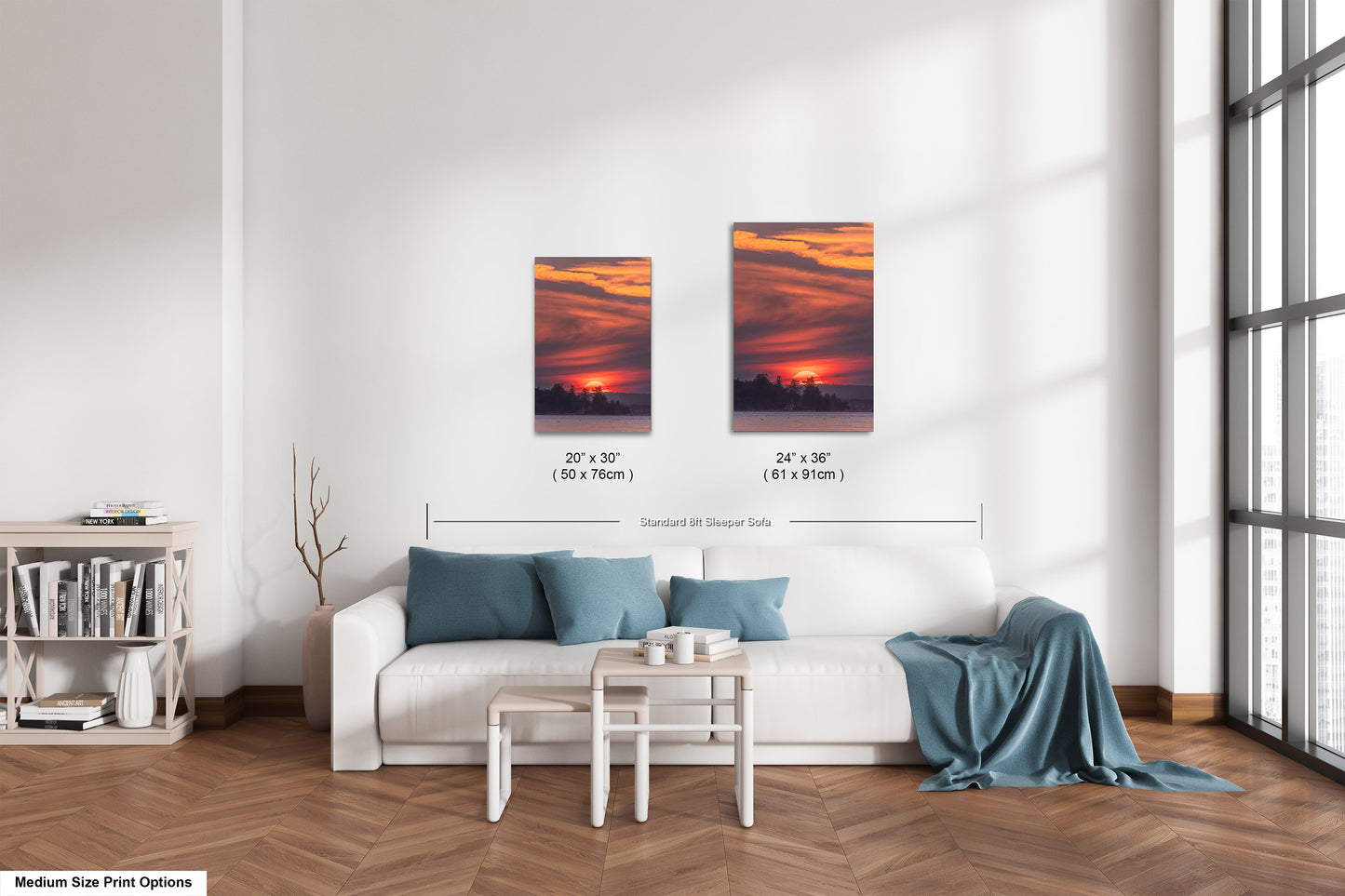Sunset Sunrise Red Sun Clouds Dramatic Canvas Acrylic Brushed Metal Photo Print Spectacular Wall Art
