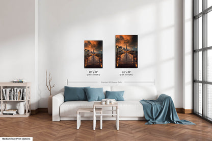 San Francisco Canvas Wall Art Photo Print Sunset Wall Decor Home Wall Decor Office Decor Skyline Wall Art