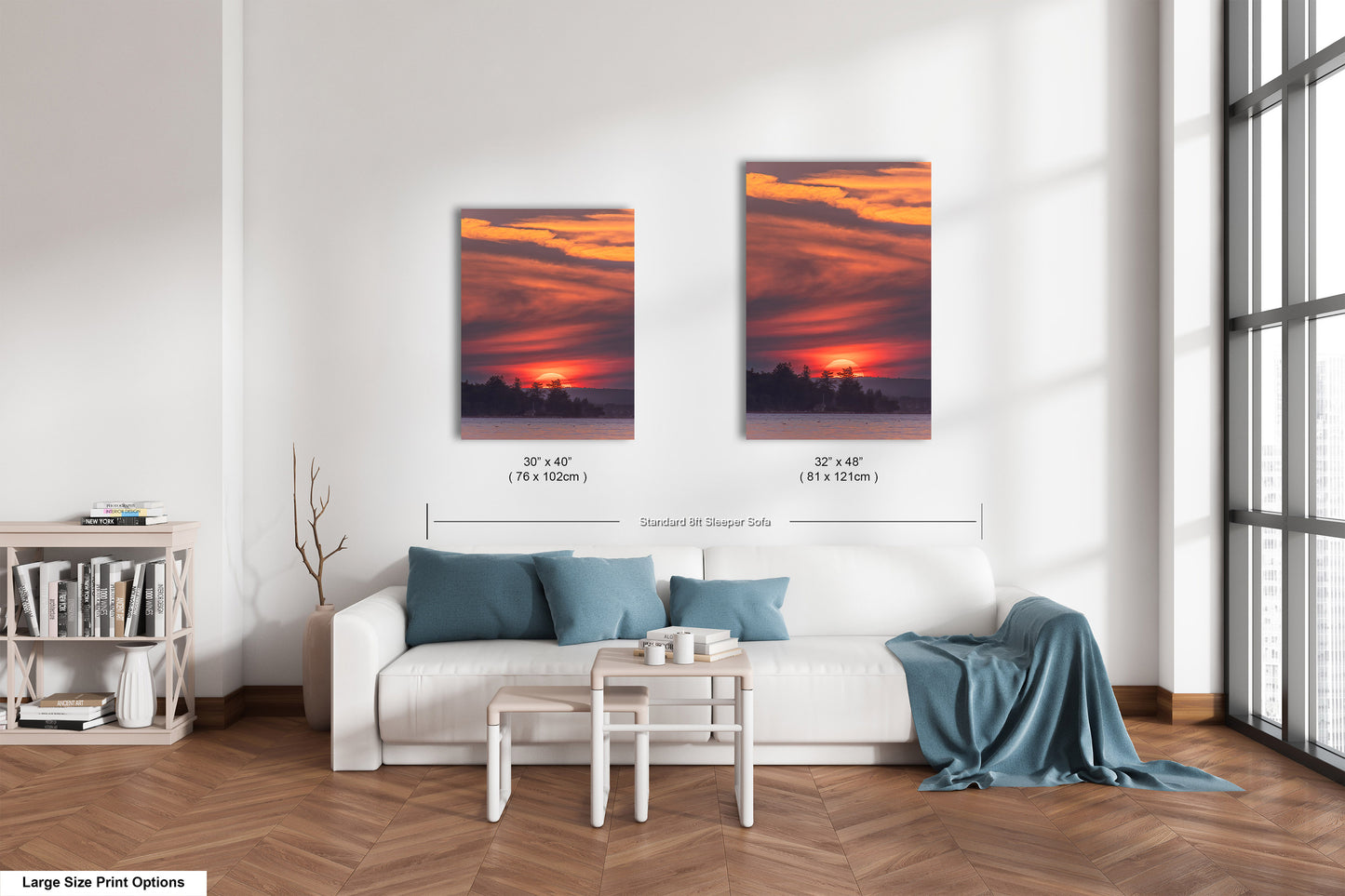 Sunset Sunrise Red Sun Clouds Dramatic Canvas Acrylic Brushed Metal Photo Print Spectacular Wall Art