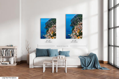 Positano Italy Canvas Print, Italy Photography, Amalfi Coast Photo, Photo Art, Positano Photography, Vertical Wall Art