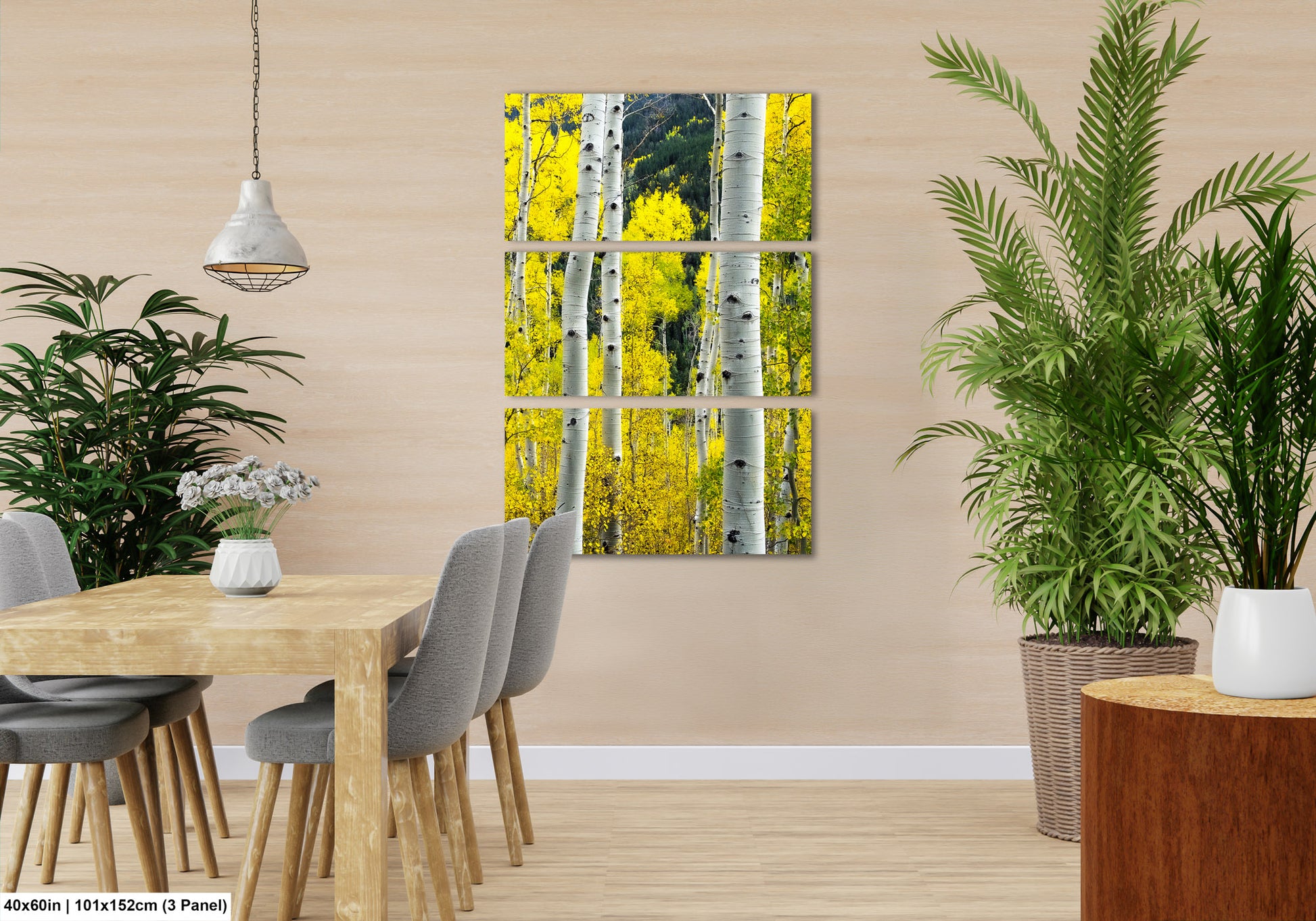 a dining room with a table and chairs