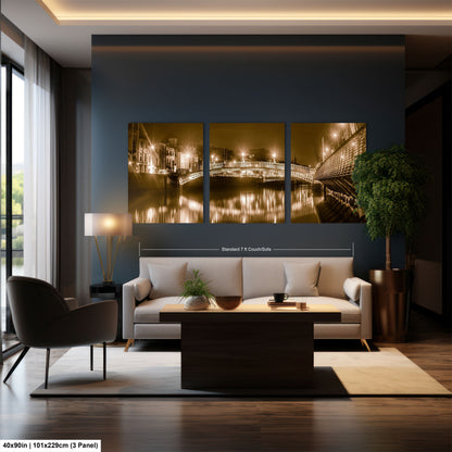 a living room filled with furniture and a painting on the wall