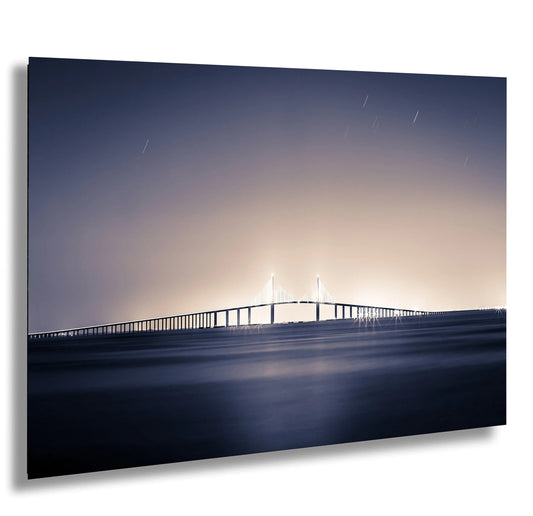 a long bridge over a large body of water