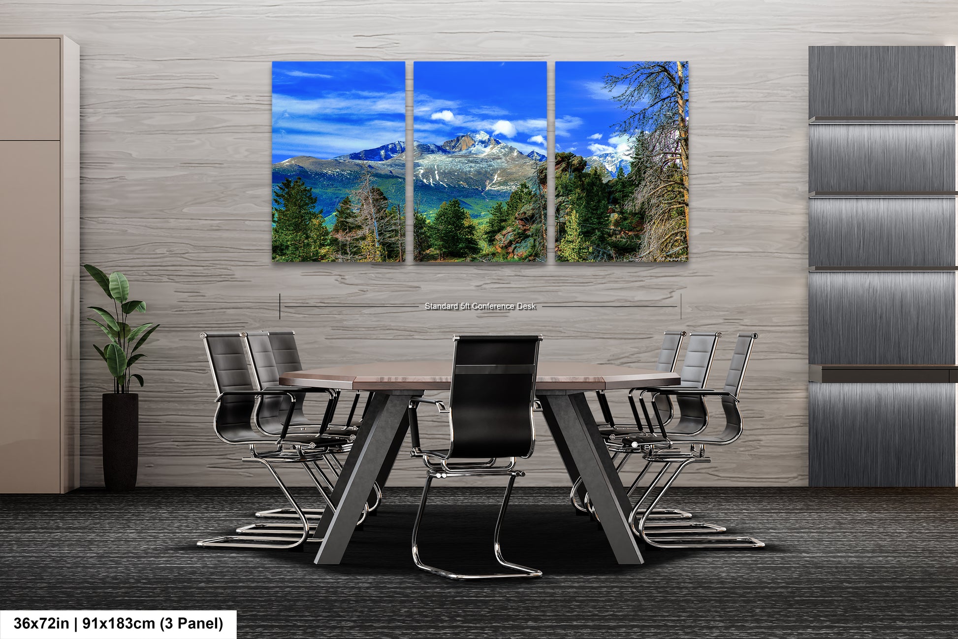 a dining room with a table and chairs