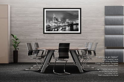 a black and white photo of a cityscape