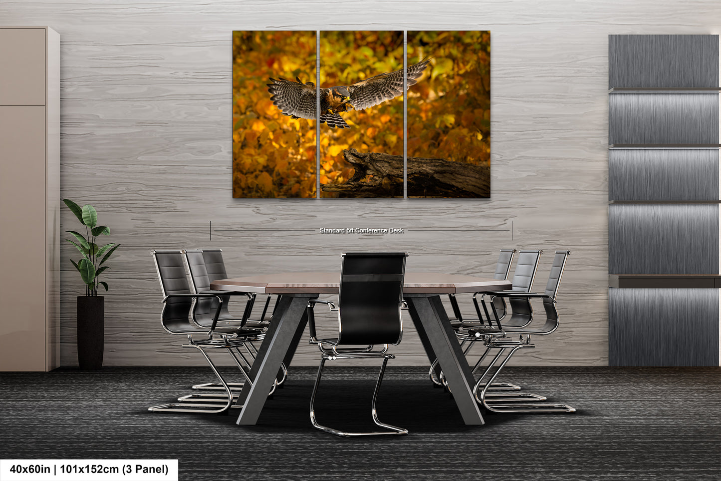 a table with chairs and a table with a bird on it