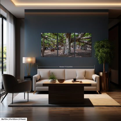 a living room with a couch and a table