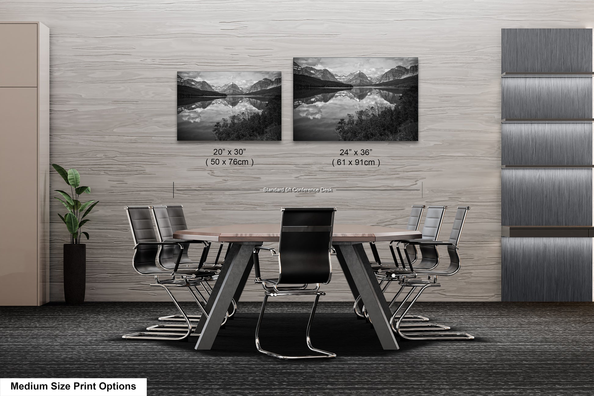 a dining room with a table and chairs