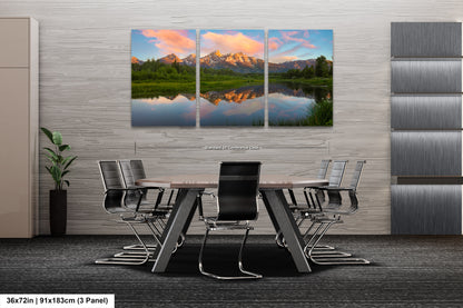 a dining room with a table and chairs