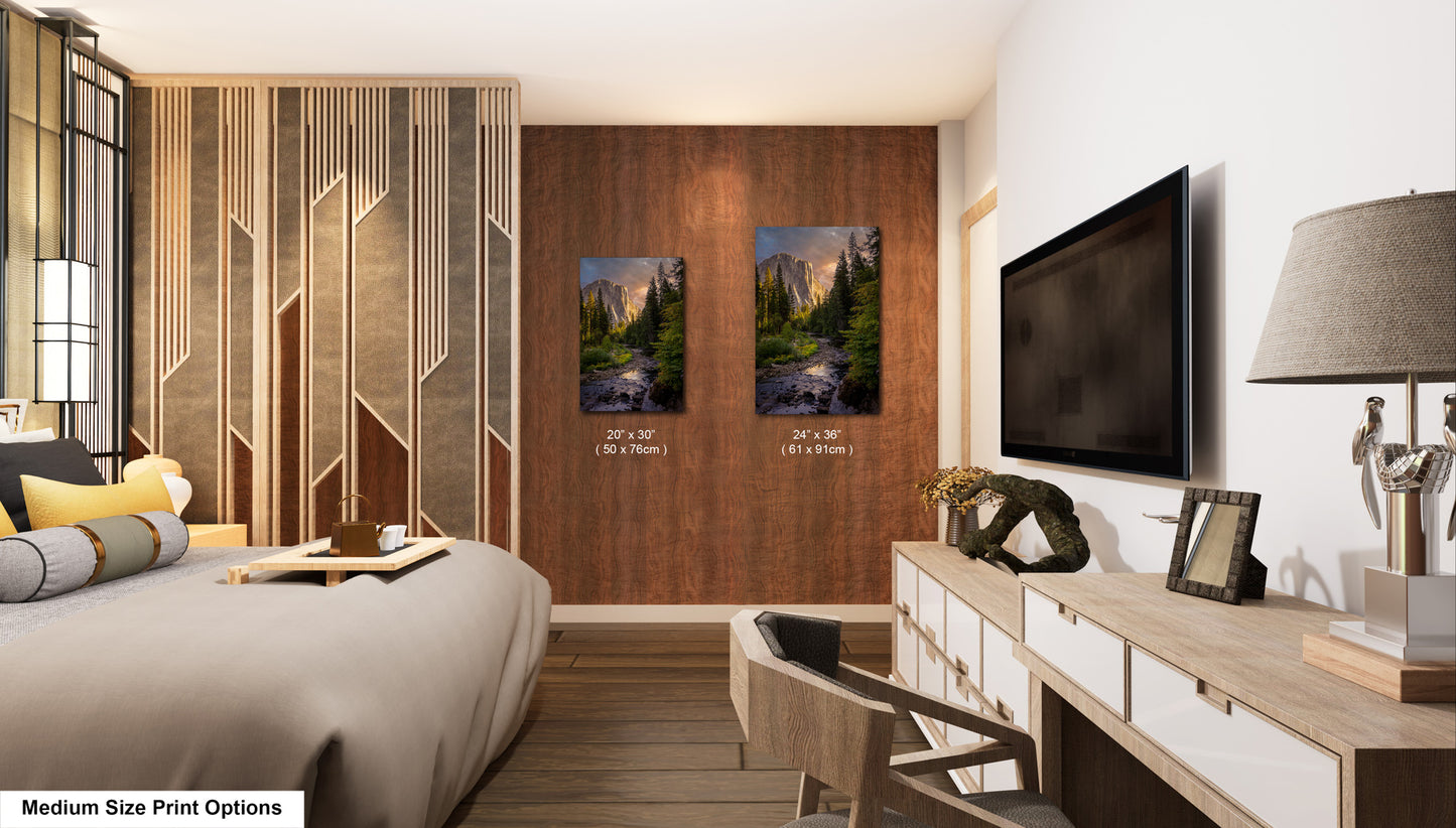 a bed room with a neatly made bed and a flat screen tv