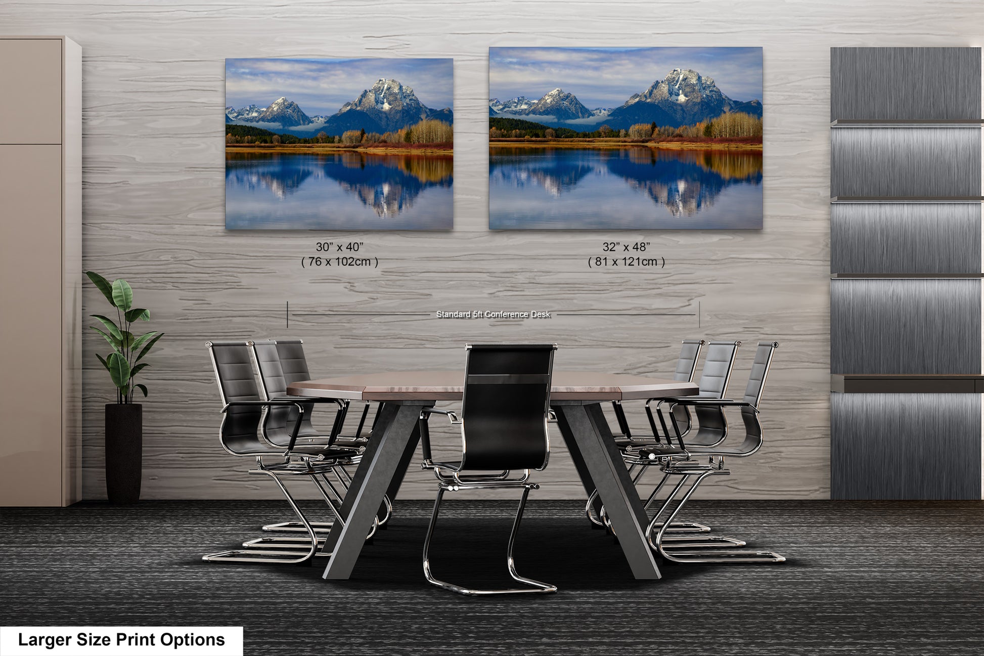 a dining room with a table and chairs