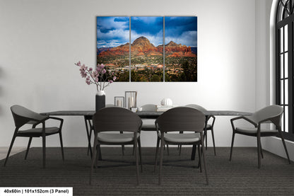 a dining room with a table and chairs