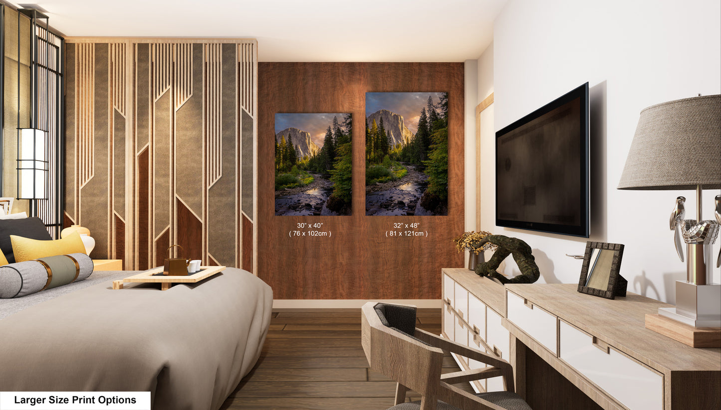 a bedroom with a large bed and a flat screen tv